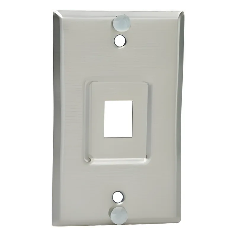 Placa de Pared Telefónica, Salida de 1 Puerto Keystone, de Acero Inoxidable PANDUIT KWPY