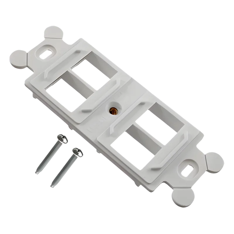 Marco de Módulo Dúplex, Para Placas Frontales Estándar NEMA 106, Acepta 4 Módulos Keystone, Color Blanco PANDUIT NK4106MFWH