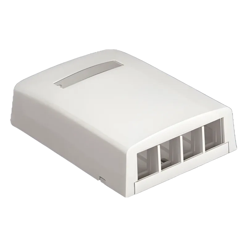 Caja de Montaje en Superficie, Para 4 Módulos Keystone, Color Marfil PANDUIT NK4BXEI-AY