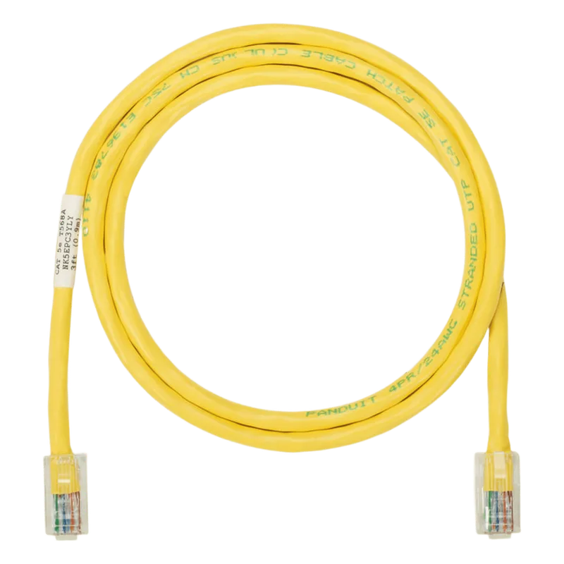 Cable de Parcheo UTP Categoría 5e, con Plug Modular en Cada Extremo - 1.5 Metros (4.92 Pies) - Amarillo PANDUIT NK5EPC5YLY
