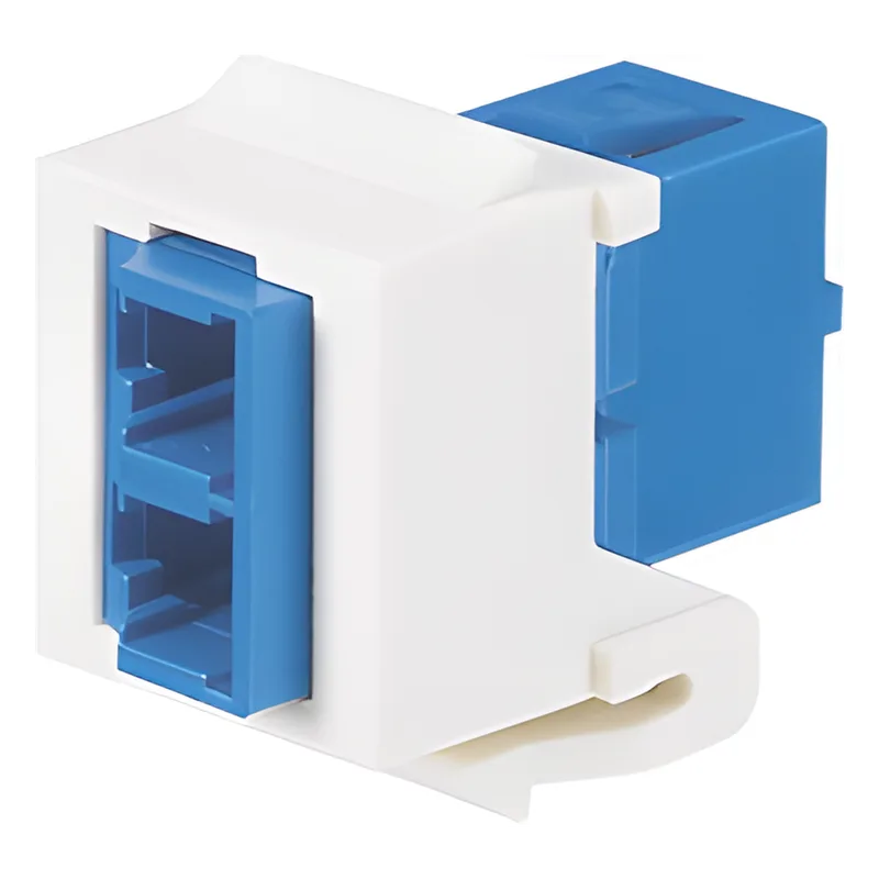 Módulo Acoplador LC Duplex, para Fibra Óptica Monomodo OS1/OS2, Tipo Keystone, Color Blanco Mate PANDUIT NKDLCMZIW