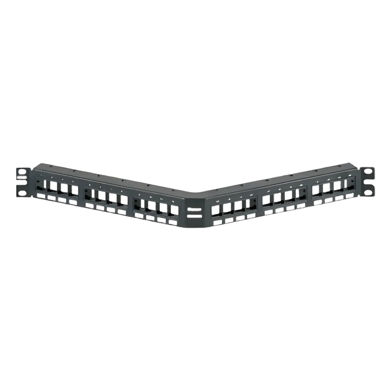 Panel de Parcheo Modular Keystone (Sin Conectores), Angulado, de 24 Puertos, 1UR PANDUIT NKPPA24FMY