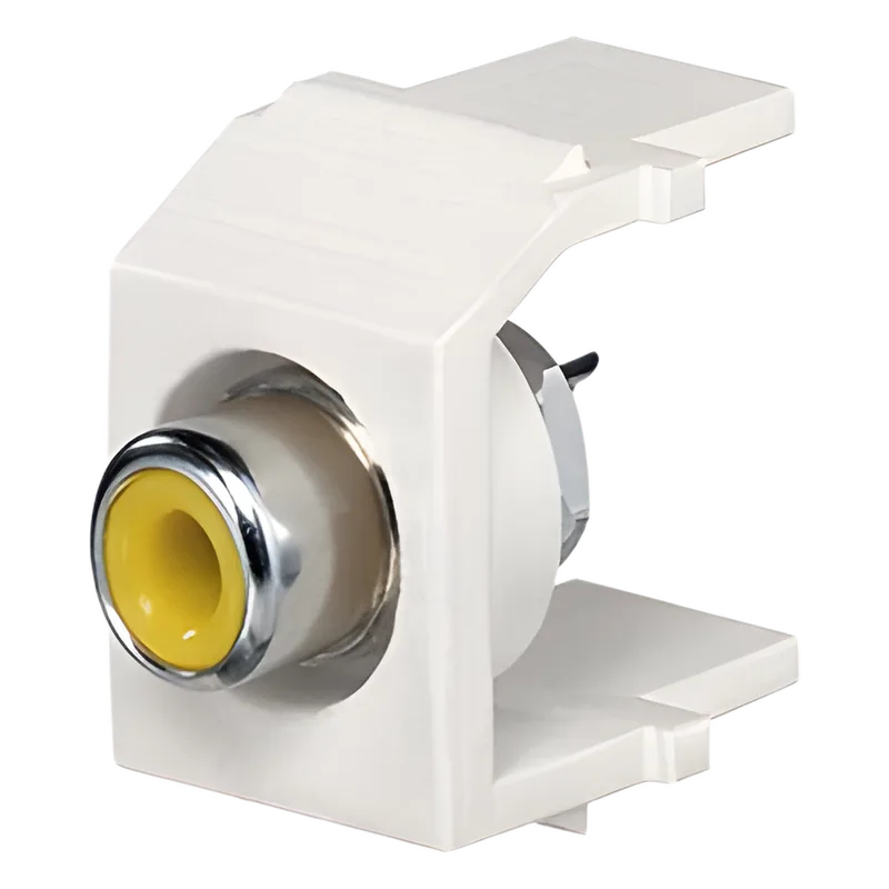 Conector RCA Keystone, con RCA para Soldar Color Amarillo, Módulo Marfil PANDUIT NKRSMYEIY