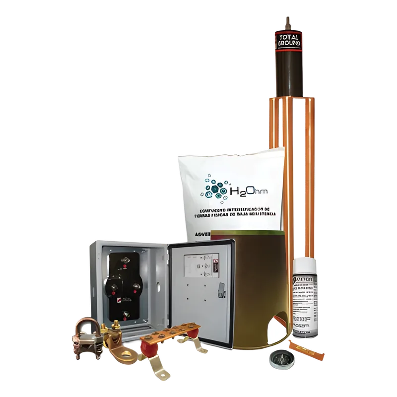 Kit de tierra Física Modelo TG45K con Electrodo Magnetoactivo 50 x 11.5 cm, Capacidad Max: 45 AMP TOTAL GROUND KIT-MASTER-45K