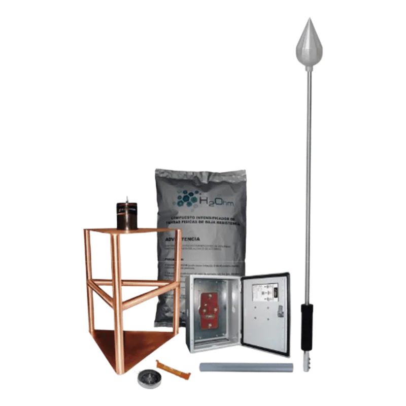 Kit de Pararrayo con Punta con Diámetro de Protección de 200 metros. TOTAL GROUND KDA-03