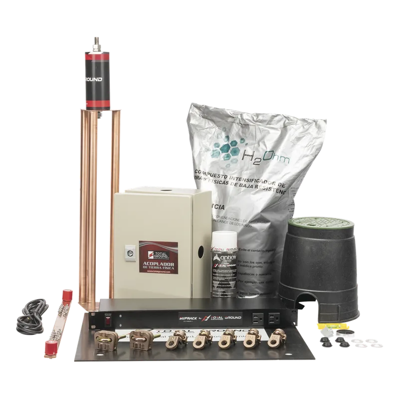 Kit de Tierra Física Recomendada para Cuartos de Telecomunicaciones (Data Center). TOTAL GROUND KIT-MASTER-TG-SITE