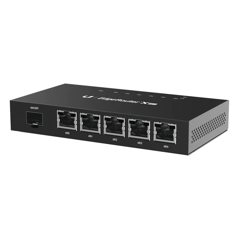 EdgeRouter X SFP de 5 puertos Gigabit + 1 puerto SFP con funciones avanzadas de ruteo UBIQUITI ER-X-SFP