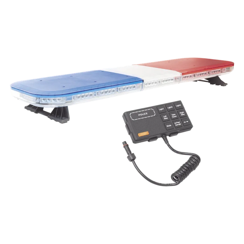 Barra de luces de 47" rojo/azul, 88 LED, con control de tráfico en color rojo/azul, ideal para equipar unidades de seguridad pública EPCOM INDUSTRIAL SIGNALING X67RB