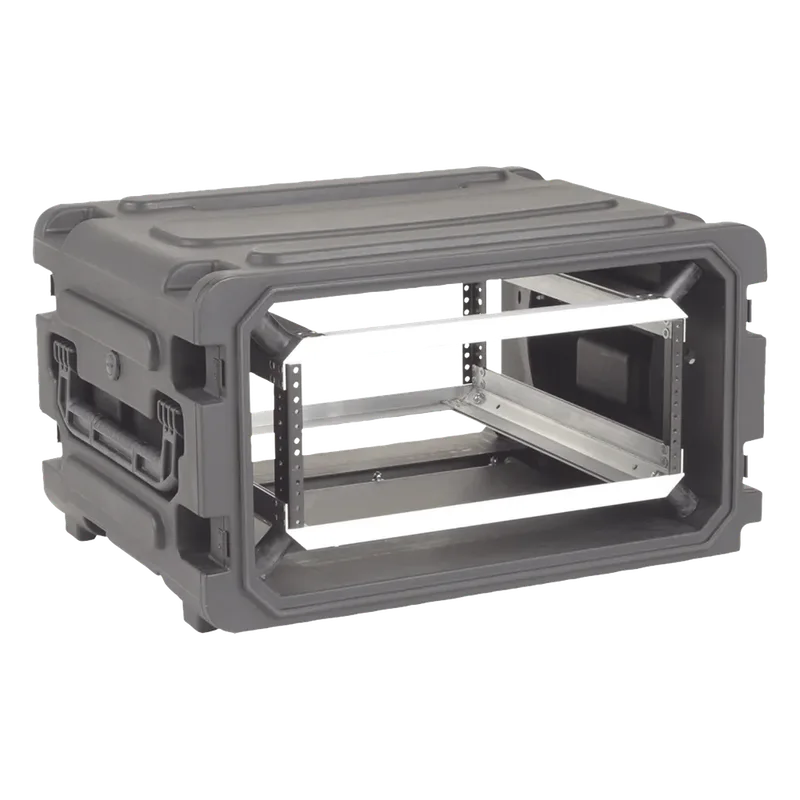 Gabinete Plástico Móvil con Amortiguador con Rack de 19", 4 Unidades. SKB 3SKB-R04U20W