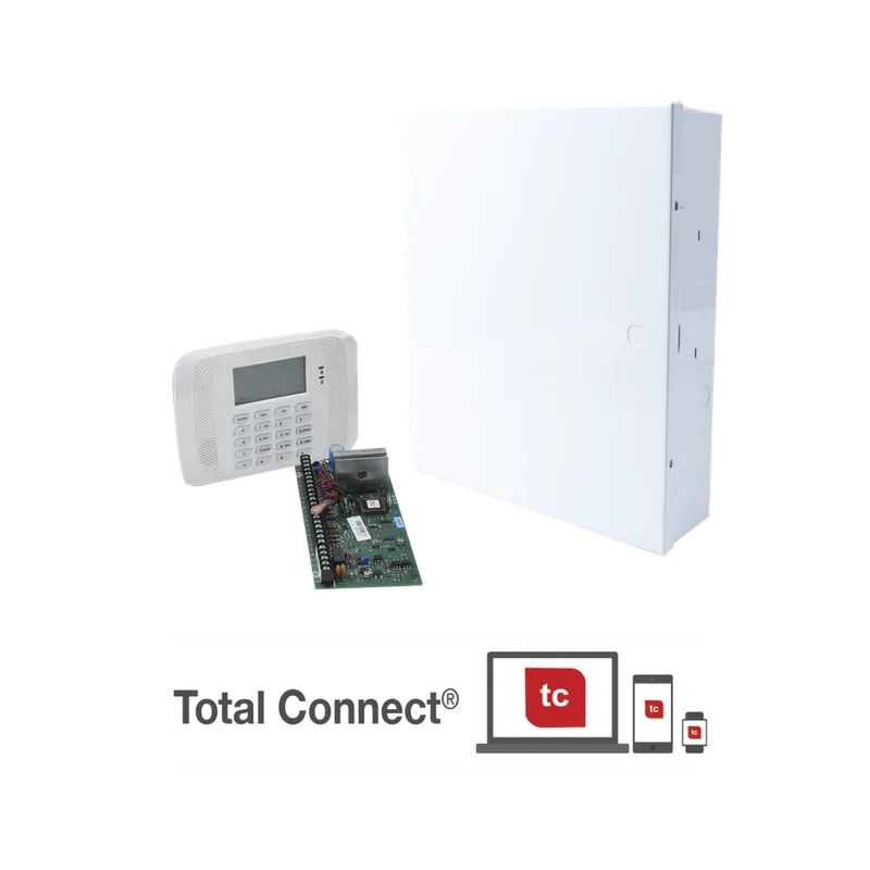 Panel de alarma con teclado alfanumérico y receptor inalámbrico integrado, hasta 64 zonas y 3 particiones HONEYWELL HOME RESIDEO VISTA48/6162RF