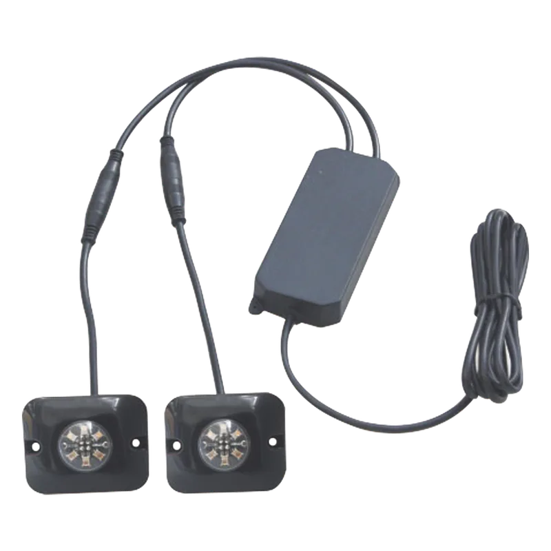 Estrobos Ocultos de 6 LED, Color Rojo/Azul, Ideales para Vehículos Encubierto EPCOM INDUSTRIAL SIGNALING X12-RB