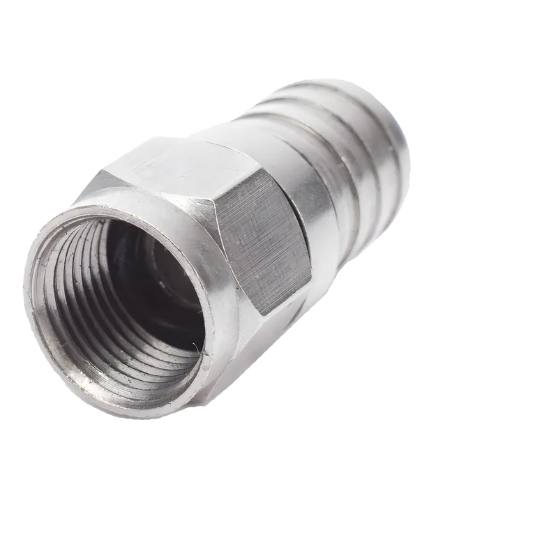 Conector F Macho, 75 Ohm, Plegable para Cable RG-6/U sin pin, Niquel/Polietileno. RF INDUSTRIES,LTD RFF-1402-08