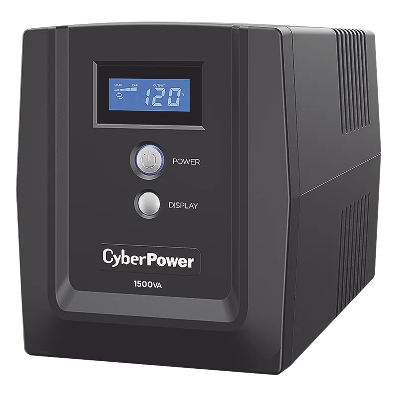 UPS de 1500 VA/900 W, Topología Línea Interactiva, Entrada 120 Vca NEMA 5-15P, y 8 Salidas NEMA 5-15R, Con Regulador de Voltaje (AVR) CYBERPOWER OM1500ATLCD
