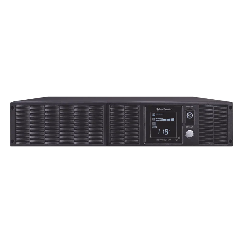 UPS de 1000 VA /900 W, Topología Línea Interactiva, Entrada 120 Vca NEMA 5-15P, Onda Senoidal Pura, Torre o Rack 2 UR, Con 8 Tomas NEMA 5-15R CYBERPOWER PR1000LCDRT2U