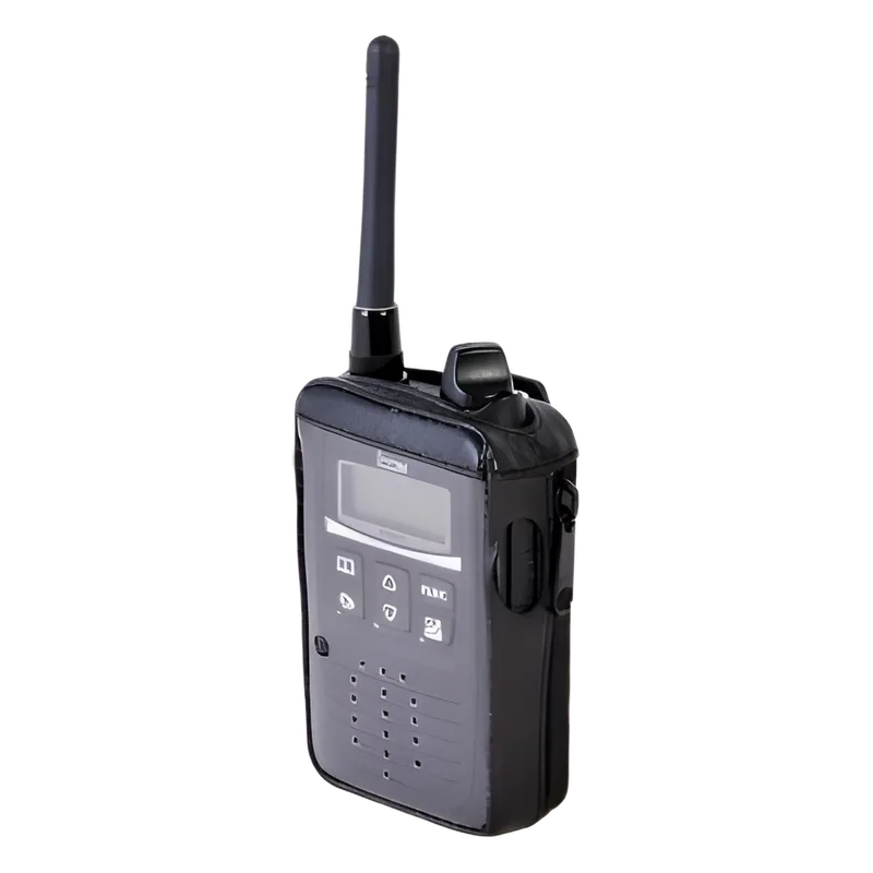 Funda Reforzada de Piel con Cierre Lateral y Visor de Pantalla Frontal Transparente, para uso en Radios IP-100H. FSMIP-100H