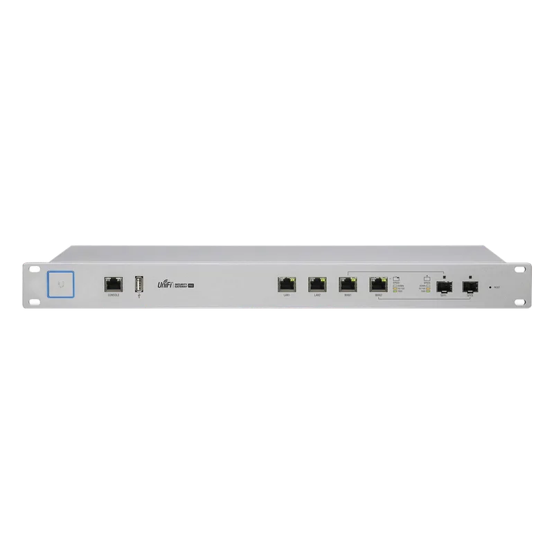 Ruteador UniFi para medianas y grandes empresas con funciones de firewall, soporta balanceo de carga y Fail Over entre 2 WAN UBIQUITI USG-PRO-4