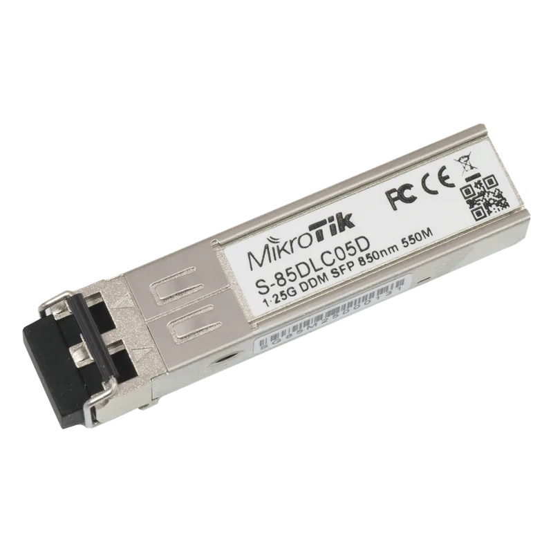 Transceptor MiniGbic SFP 1.25G LC Duplex para fibra Multi Modo 550mts MIKROTIK S-85DLC05D