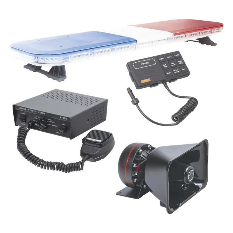 Kit básico para equipamiento de unidades de Seguridad Pública EPCOM INDUSTRIAL SIGNALING X67-RB-KIT
