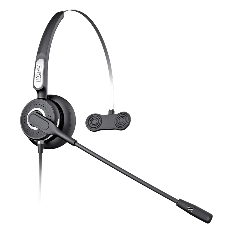 Diadema Con Tecnología AntiShock Para Teléfonos IP FANVIL Y Polycom Micrófono de Cancelación de Ruido y Cable Resistente a Jaloneos HT101