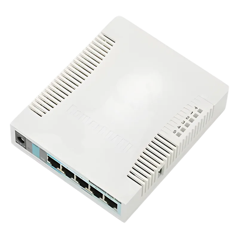 RouterBoard, 5 Puertos Gigabit Ethernet, 1 Puerto USB, WiFi 2.4 GHz 802.11b/g/n, Antena de 2.5 dbi hasta 1W de potencia MIKROTIK RB951G-2HND