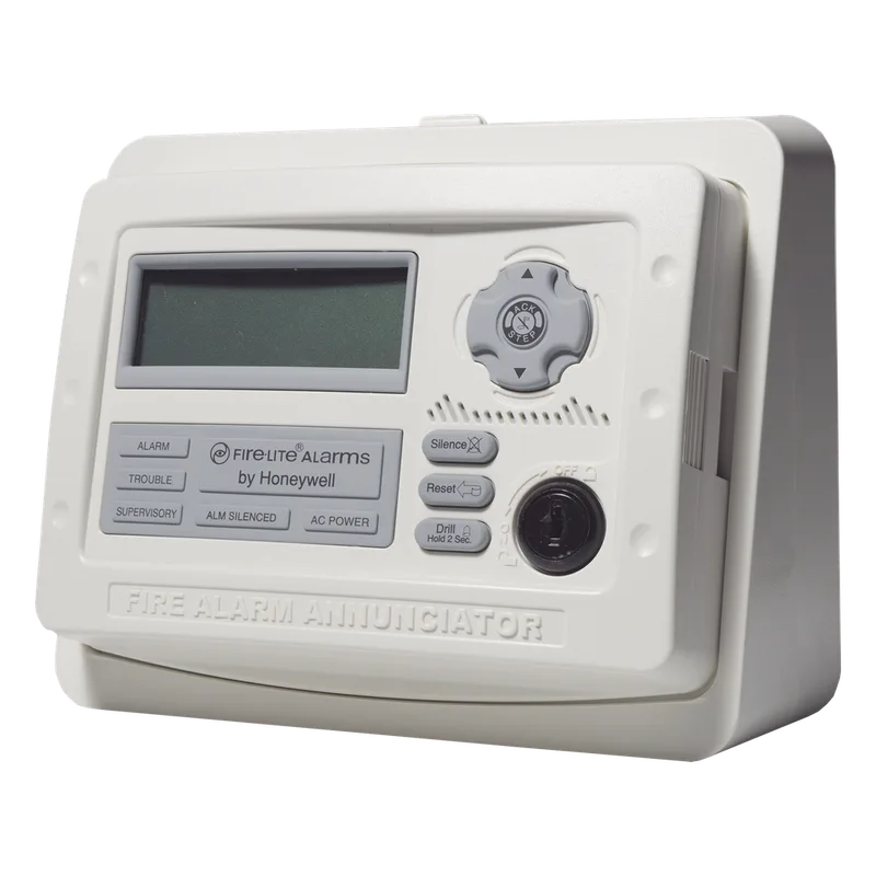 Anunciador remoto LCD de 80 caracteres, retroiluminado, para panel de detección de incendio, color blanco FIRE-LITE ANN-80W