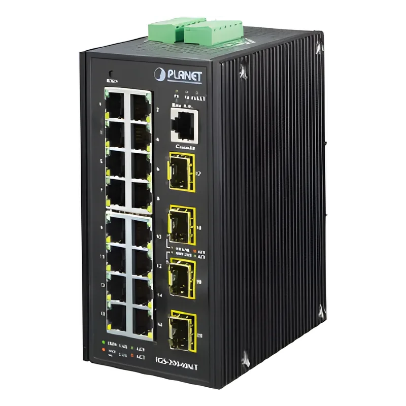 Switch Administrable Industrial 16 puertos Gigabit Ethernet + 4 SFP PLANET IGS-20040MT