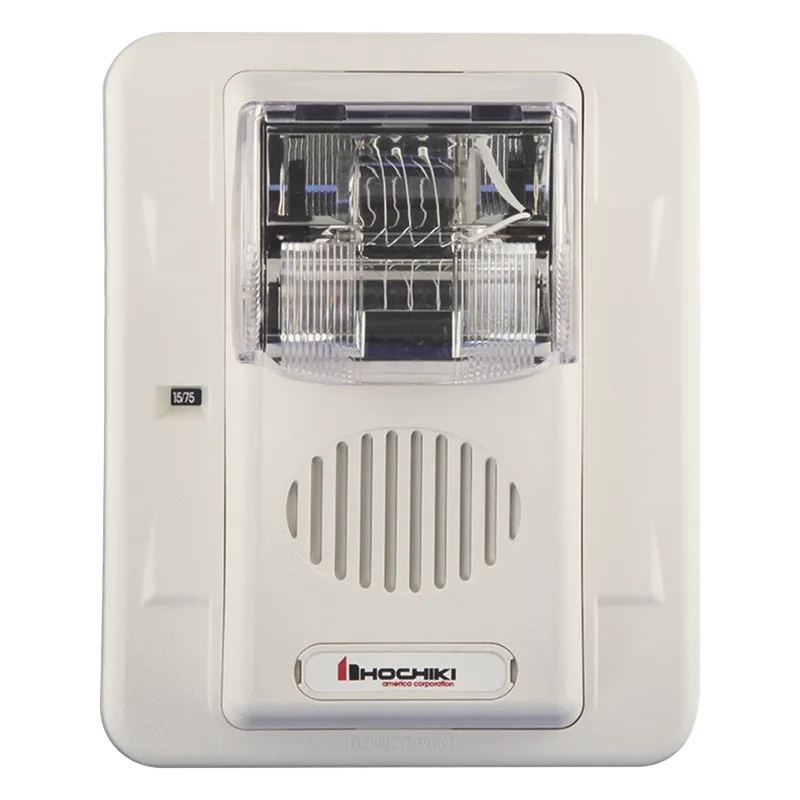 Sirena Estrobo, Para Intemperie, Montaje en Muro, Color Blanco (0500-05870) HOCHIKI WHEC24-75WW