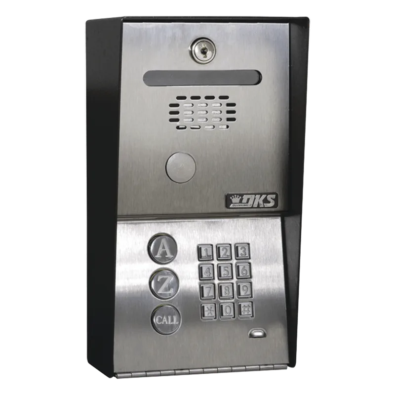 Audioportero Telefónico DKS Con Directorio / 100 Números Telefónicos / Control Para 2 Puertas / Gabinete Para Sobreponer / Marcación a 16 Digitos / Linea análoga o digital DKS DOORKING 1802-090