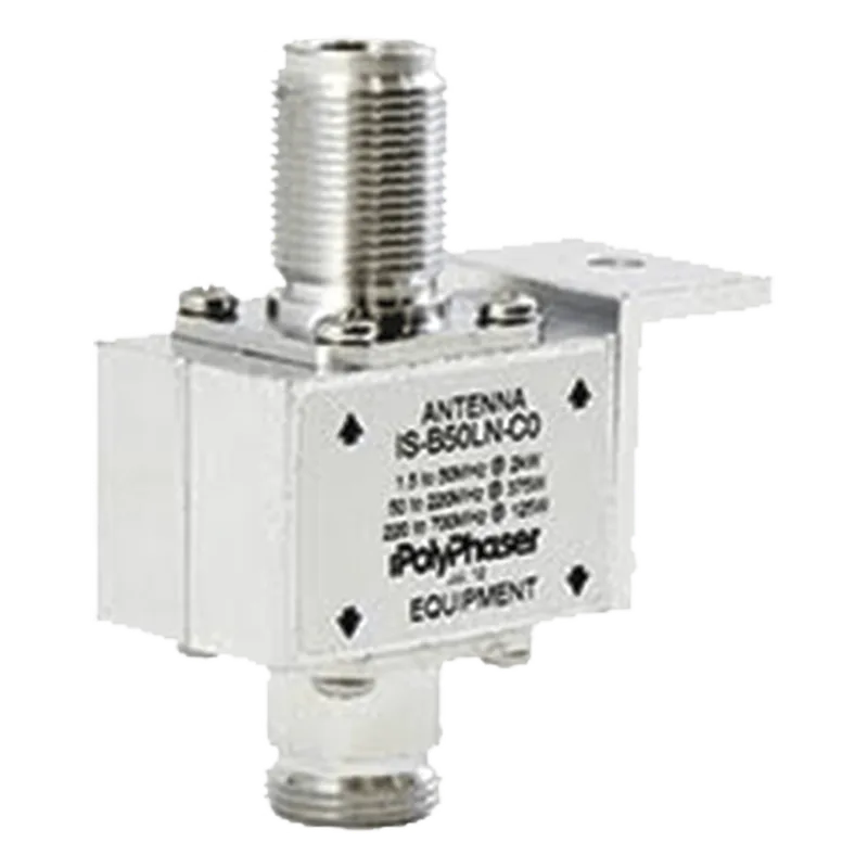 Protector Coaxial RF / 125-1000 MHz / 50 Ω / Conectores N Hembra / Bloqueo DC POLYPHASER IS-B50LN-C0