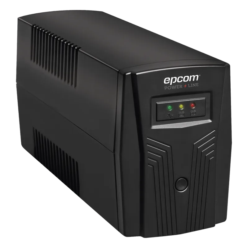 UPS de 500VA/300W / Regulador de Voltaje AVR / Batería de 7 Ah / 4 Tomas NEMA 5-15R / Display de LED EPCOM POWERLINE EPU500L