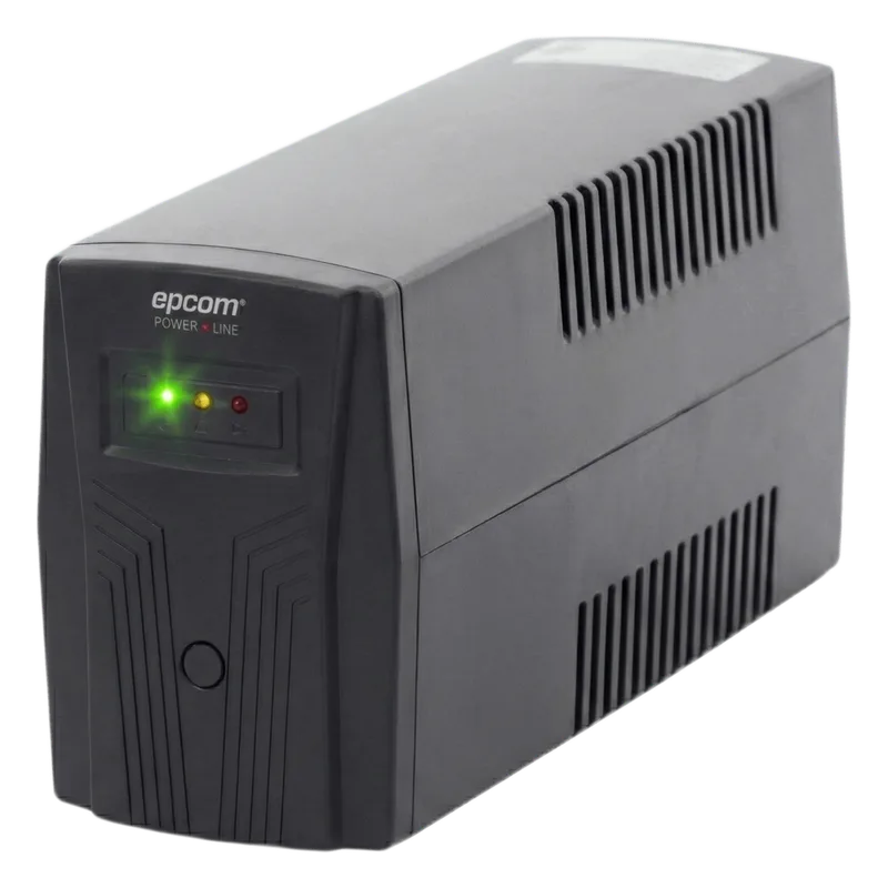 UPS de 850VA/510W / Topología Línea Interactiva / Entrada y Salida 120 Vca / Regulador de Voltaje AVR 80-150 Vca / Clavija NEMA 5-15P / 4 Tomas NEMA 5-15R /Sin RJ11 ni RJ45 EPCOM POWERLINE EPU850L