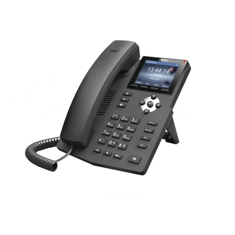 Teléfono IP empresarial para 2 lineas SIP con pantalla LCD de 2.4 Pulgadas a color y conferencia de 3 vías FANVIL X3S