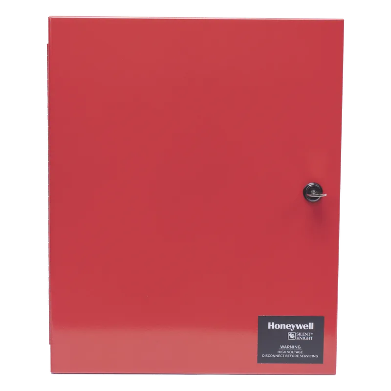 Fuente de Alimentación Remota / Direccionable / 6 Amperes / 4 Salidas NAC o Auxiliar de 24 Vcc / Gabinete Rojo SILENT KNIGHT BY HONEYWELL 5496