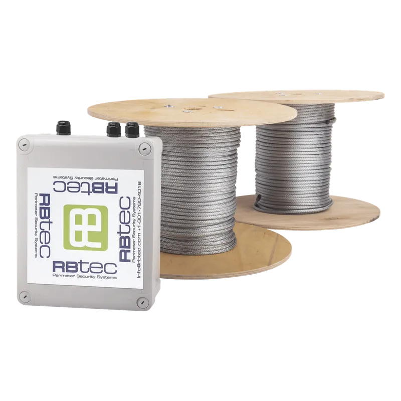 Kit de Cable Sensor Perimetral Para Cercas Ciclonicas IRONCLAD/ 305 METROS / 2 ZONAS; 152 METROS POR ZONA / Sin Falsas Alarmas por Viento / TODO Incluido RBTEC IROC-2Z-500
