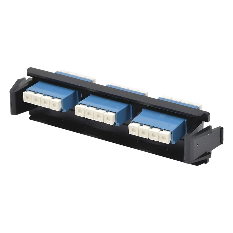 Placa Acopladora de Fibra Óptica Quick-Pack, Con 6 Conectores LC/UPC Duplex (12 Fibras), Para Fibra Monomodo, Azul SIEMON RIC-F-LCU12-01C