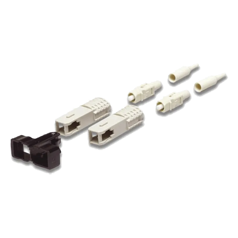 Conector de Fibra Óptica SC Duplex, Epoxico, Fibra Recubierta, Multimodo, Botas Color Negro y Beige (No pre-pulido) SIEMON FC2-SC-MM-B80