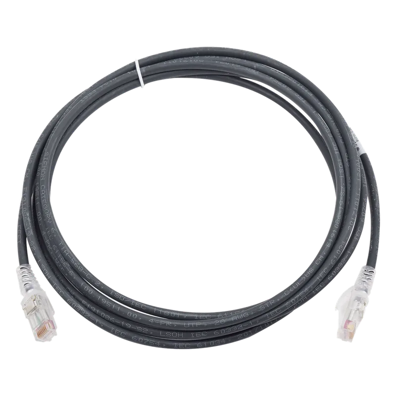 Patch Cord MC6 Modular Cat6 UTP, CM/LS0H, 3.05 Metros (10 Pies), Color Negro, Versión Bulk (Sin Empaque Individual) SIEMON MC6-10-01B