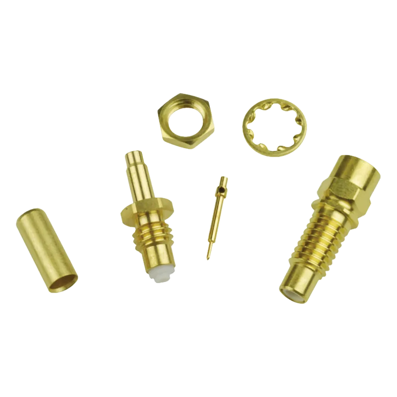 Conector Jack SMC de Anillo Plegable para Cable RG-316 y Montaje en Chasis. NEWARK 90F2590