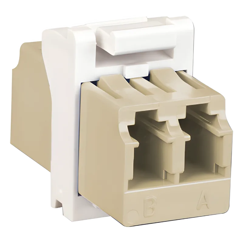Módulo Acoplador MAX de Fibra Óptica, LC Duplex, Compatible con Monomodo y Multimodo, Color Blanco SIEMON MX-F1-LC-02C
