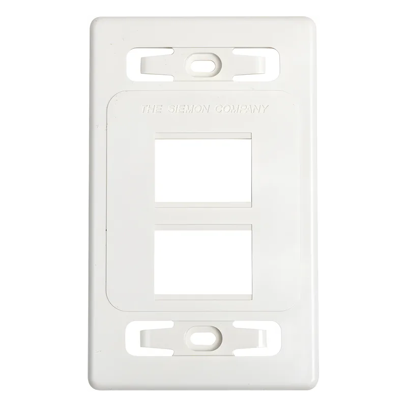 Placa de Pared Modular MAX, de 4 Salidas, Color Blanco, Versión Bulk (Sin Empaque Individual) SIEMON MX-FP-S-04-02B