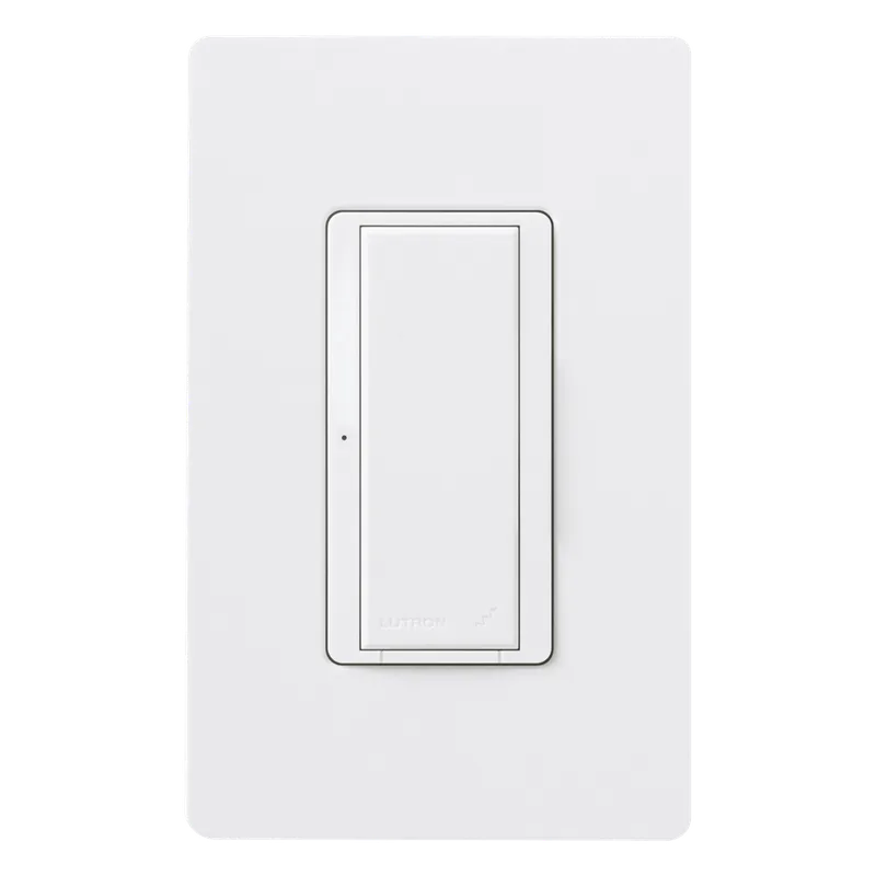 Interruptor electrónico Maestro de encendido/apagado, 8 A en iluminación y motores de 1/4 HP, 120 V, un polo o multilocalización, requiere neutro, para RadioRA 2 y RA2 Select LUTRON ELECTRONICS RRD8ANSWH