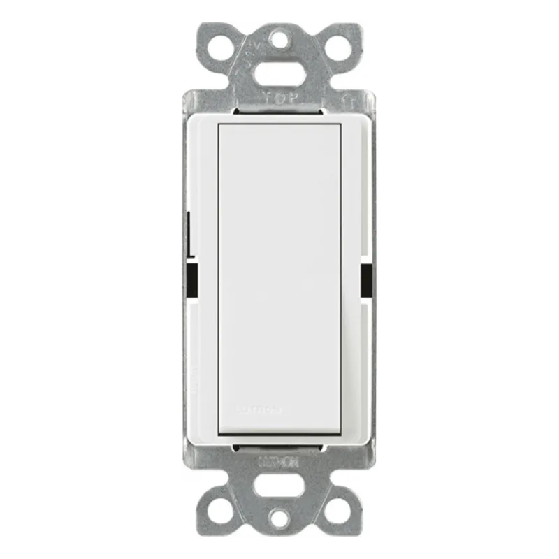 Apagador de pared Claro de 3 vías tipo paleta, 15 A, 120/277 V, para cargas generales de iluminación y motores, color blanco brillante LUTRON ELECTRONICS CA3PSWHS