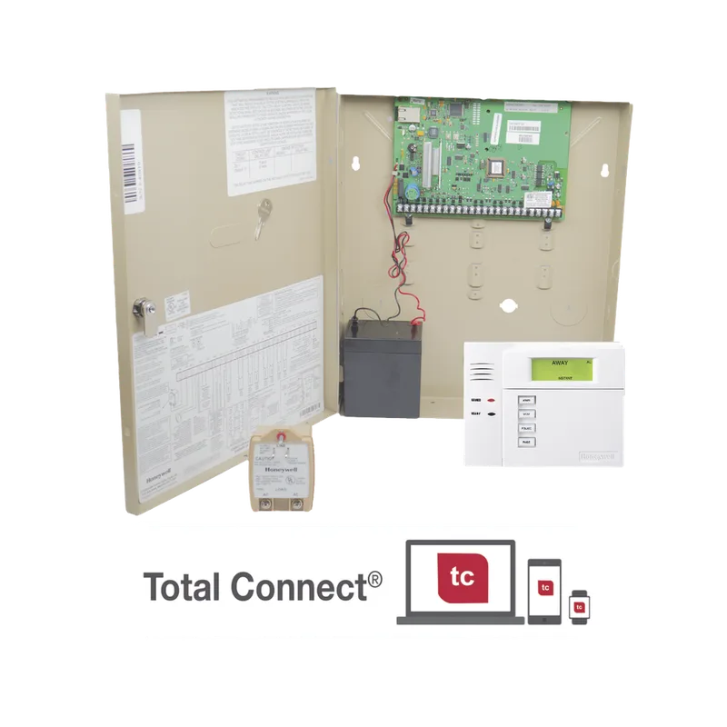 Panel de alarma híbrido con comunicador IP AlarmNet integrado, expandible a 48 zonas y doble partición HONEYWELL HOME RESIDEO VISTA21IP/6150