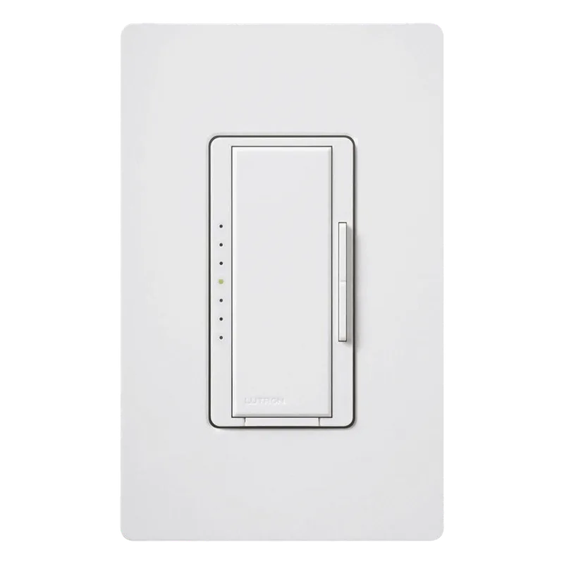 Atenuador de pared Maestro para balastros fluorescentes regulables de 3 hilos y drivers Hi-lume LED, 6 A, 120 V, unipolar o multilocación, color blanco LUTRON ELECTRONICS MSCF6AMWH