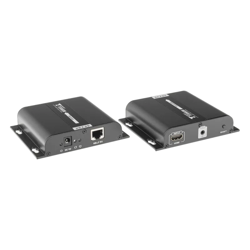 Kit Extensor HDMI para distancias de 120 metros / Resolución 4K @ 30Hz / Cat 5e/6 / Soporta conexión Uno a Uno y Uno a Muchos / Hasta 253 Rx / HDbitT / Soporta control remoto del equipo fuente. EPCOM TITANIUM TT683