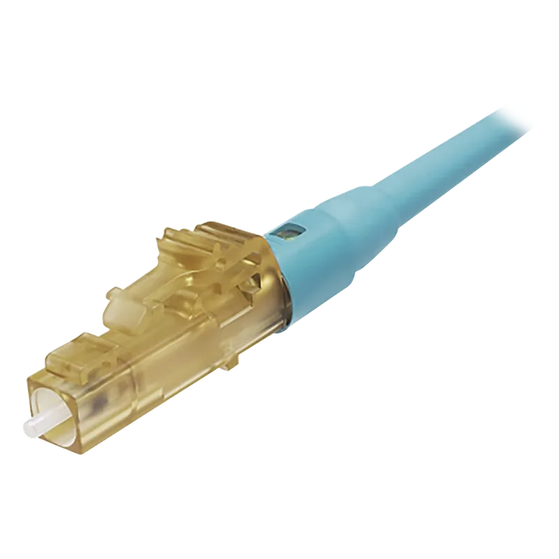Conector de Fibra Óptica LC Simplex OptiCam, Multimodo 50/125 OM3/OM4, Pre-pulido, Color Aqua PANDUIT FLCSMCXAQY