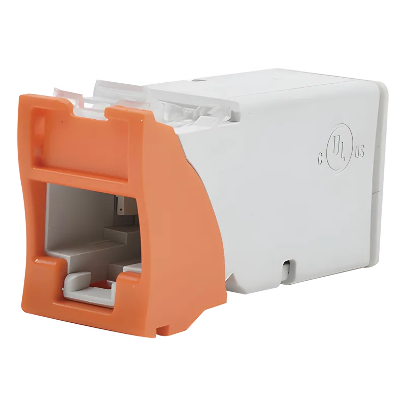 Jack Z-Max UTP Categoría 6, Montaje Híbrido en Placa de Pared (Plano y Angulado), Color Naranja SIEMON Z6-09
