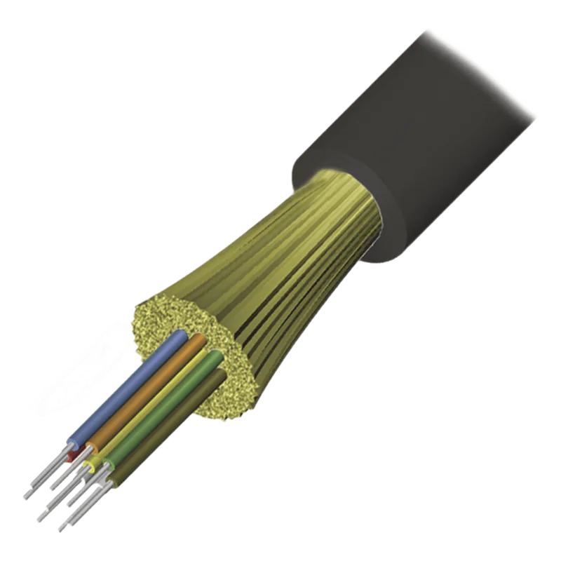Cable de Fibra Óptica de 12 Hilos, Interior/Exterior, Tight Buffer, No Conductiva (Dieléctrica), Plenum, Multimodo OM4 50/125 Optimizada, 1 Metro (3.28 Pies) SIEMON 9GD5P012G-T501A