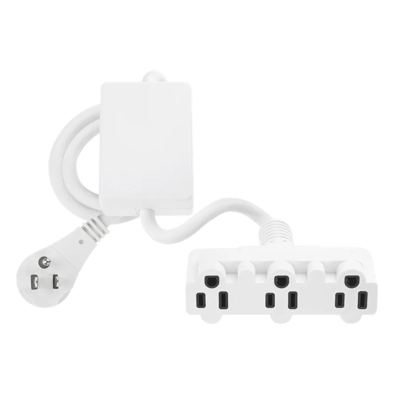 Módulo enchufable de encendido y apagado Maestro Wireless para cargas de uso general, 15 A a 120 V, 3 receptáculos, control con Pico y sensores Radio Powr Savr LUTRON ELECTRONICS MRF2-15APS-3-WH