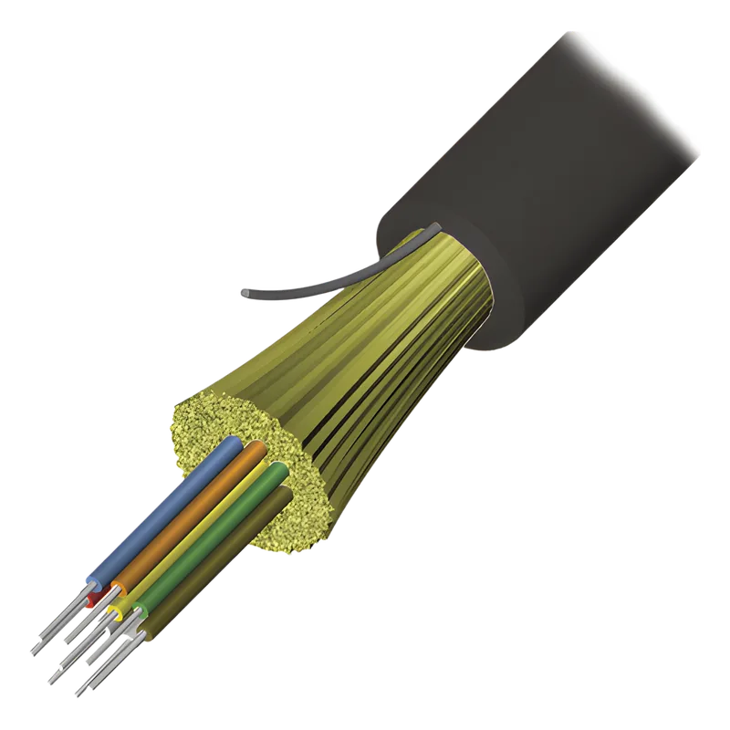Cable de Fibra Óptica de 6 Hilos, Interior/Exterior, Tight Buffer, No Conductiva (Dieléctrica), Plenum, Monomodo OS2, 1 Metro (3.28 Pies) SIEMON 9GD8P006D-E201A